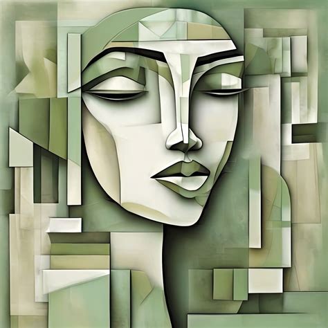 Download Ai Generated Cubism Face Royalty Free Stock Illustration