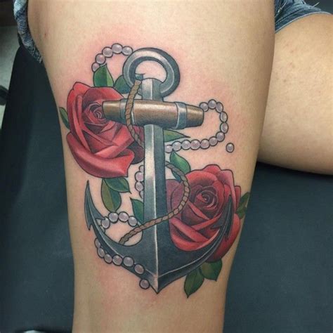 170 Most Popular Anchor Tattoos And Meanings Cool Thigh Tattoo Designs