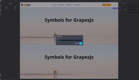 Symbols Choose The Best Sets Of Plugins And Presets For Grapesjs