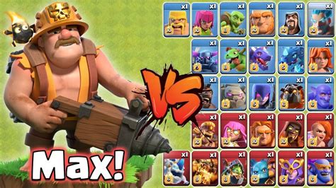 Super Miner Vs All Troops Clash Of Clans YouTube