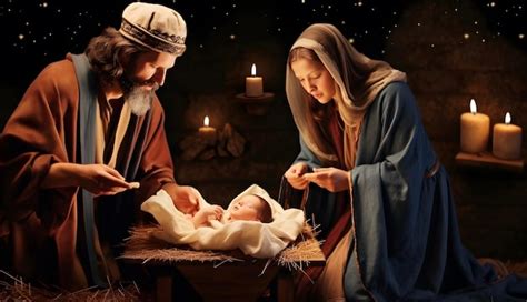 Mar A Jos Y El Ni O Jes S Hijo De Dios Historia De Navidad Noche De