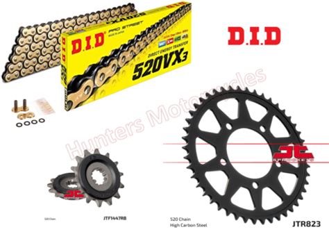 Suzuki GW250 Inazuma DID Gold XRing Chain And JT RB Quiet Sprocket Kit