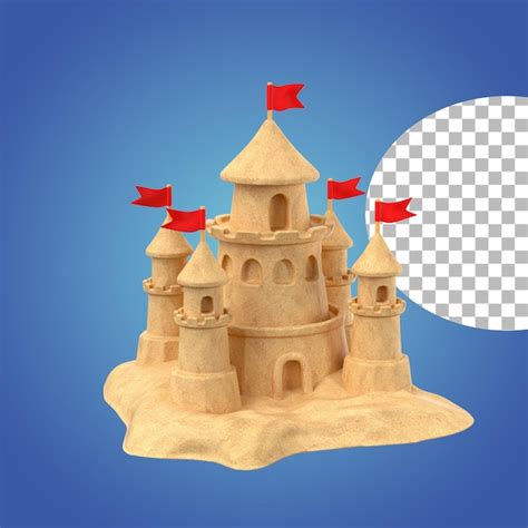 Concepto De Temporada De Verano Con Castillo De Arena Para El Dise O De