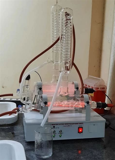 ELS Instruments Floor Mounting Borosil Glass Double Distillation Unit