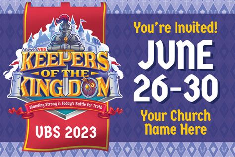 Custom Vbs Postcards Keepers Of The Kingdom Vbs Pckng003