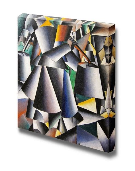 Wall26 Woman With Pails By Kazimir Malevich Canvas Print Wall Art