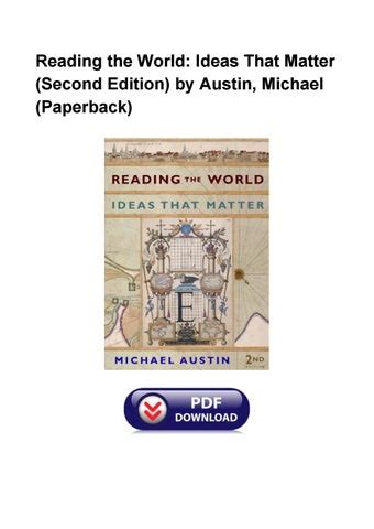 Reading The World Ideas That Matter Th Edition Pdf