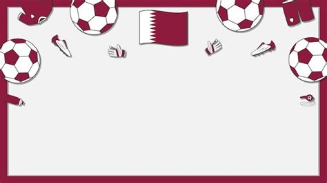 Wm Fu Ball Hintergrund Design Vorlage Katar Fu Ball Karikatur Vektor