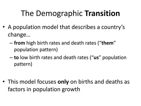 Ppt Theories Of Population Growth The Demographic Transition