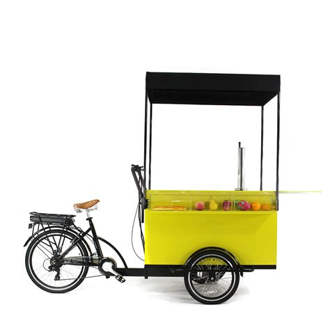 Electric Cargo Bike Adult Tricycle 3 Wheels Kiosk Mobile Food Display Cart For Coffee Fruit Beer