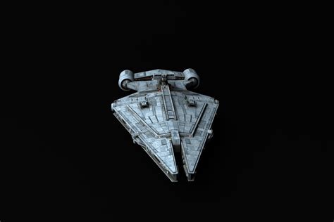 3D Model Arquitens Class Light Cruiser Star Wars VR AR Low Poly