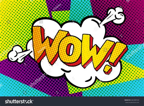 Wow Word Bubble Wow Message Pop Stock Vector Shutterstock