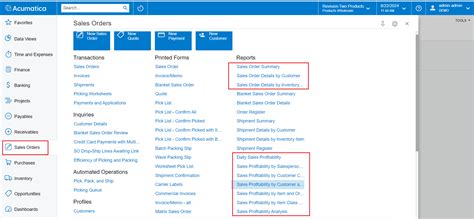 Is There A Way To Run A Sales Report In Acumatica Community