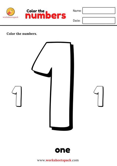 Coloring Numbers 1 To 10 Coloring Pages