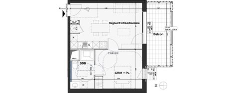 Plan Appartement T2 De 40 33 M² Neuf à Camblanes Et Meynac Résidence