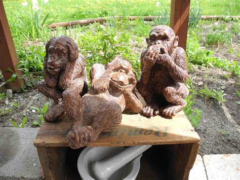 Hear No Evil See No Evil Speak No Evil Three Wise Monkey Figurines