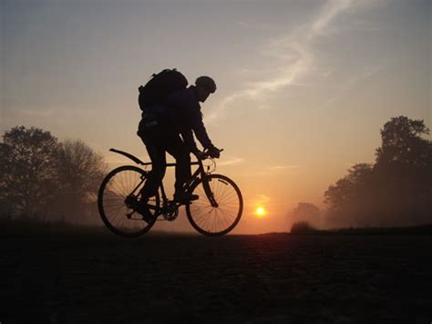 Road cycling in Richmond Park, London