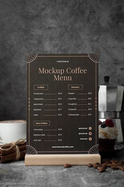 Caf Men Mockup Design Premium Psd Datei