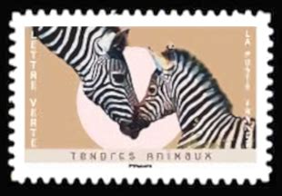 Tendres Animaux Timbres De France Mis En