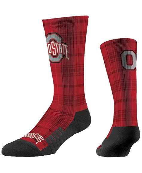 Ohio State Buckeyes Plaid Crew Socks Everything Buckeyes