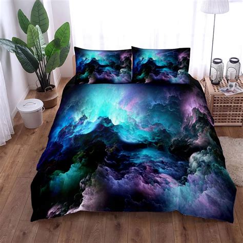 Abstract Space Nebula Duvet Cover Set Reino Unido Solteiro Duplo Rainha