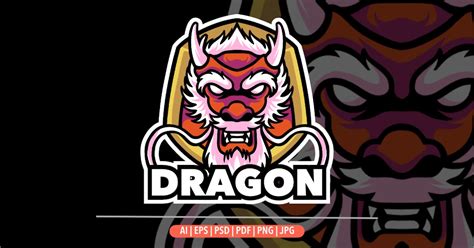 Dragon mascot logo for gaming, Logos ft. dragon & logo - Envato Elements