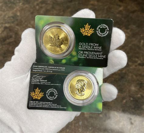 1oz Gold Maple Leaf made from gold mined from a single location. The ...