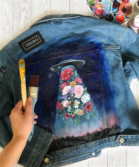 Hand Paint Denim Jacket Custom Denim Jacket Hand Painted Etsy