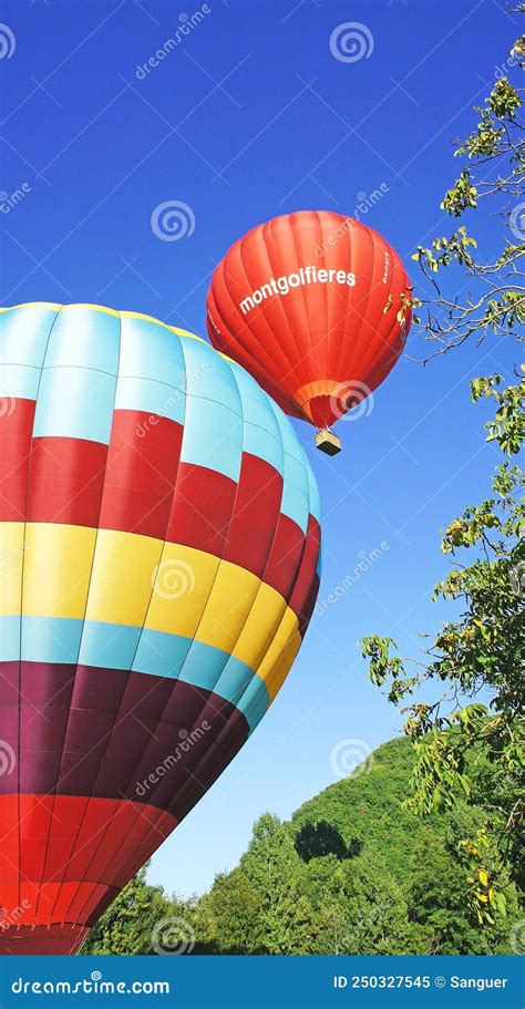 Hot Air Balloons In The French Countryside France Stock Image Image Of Fire Adventure 250327545