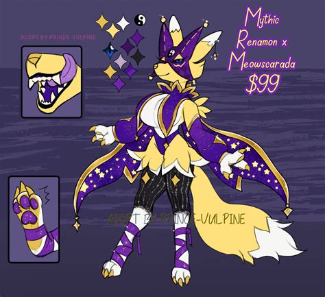 Open Adopt Mythic Renamon X Meowscarada By Coffeebeanfox On Deviantart