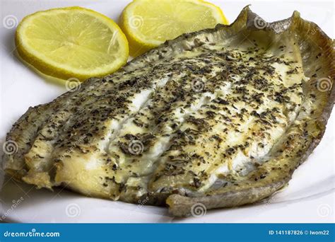 Prepared, Cooked, Fried, Baked Sole Fish Fillet. Stock Photo - Image of ...