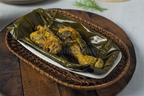 Pepes Chicken Traditional Cuisine From Indonesia Stock Image Image