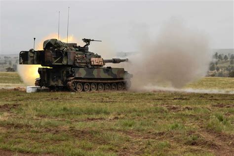 A Paladin Howitzer From Nd Battalion Nd Field Artillery Nara