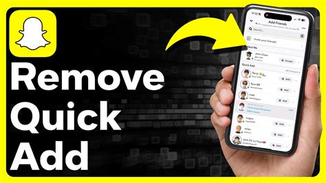 How To Remove Quick Add In Snapchat Youtube