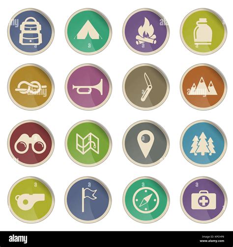 Boy Scout Label icons Stock Photo - Alamy