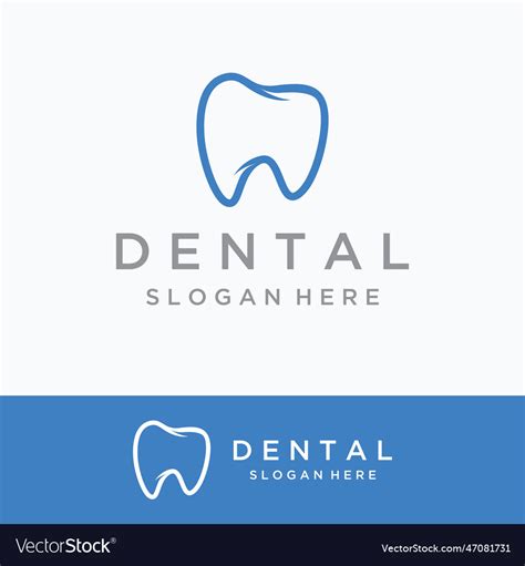 Abstract dental logo template design dental Vector Image