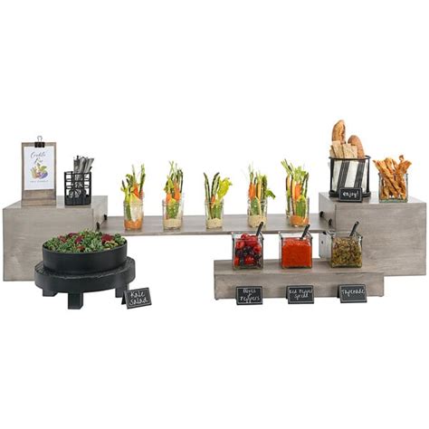 Cal Mil Aspen 12 X 12 X 7 Square Gray Pine Display Riser System