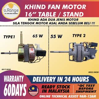 100 Pure Cooper KHIND FAN MOTOR 16 INCH TABLE FAN MOTOR STAND FAN