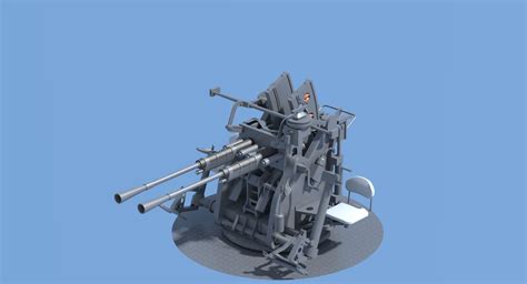 Type 96 25mm Aa Gun 3d Model 30 Blend Free3d