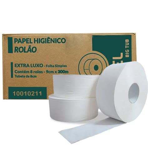 Papel Higi Nico Institucional Branco Extra Luxo Rol O M Big Tube