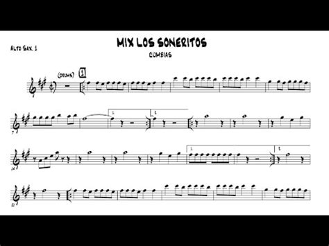 Mix Soneritos Cumbia Partitura Saxo Alto Banda Youtube