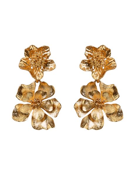 Classic Flower Drop Earrings Oscar De La Renta