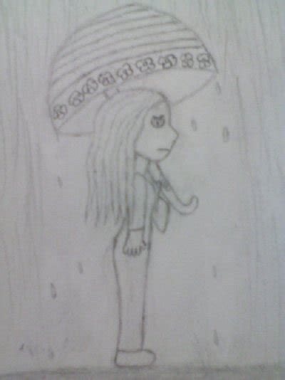 Sad Girl In The Rain Sketch Drawings Fan Art 35259361 Fanpop