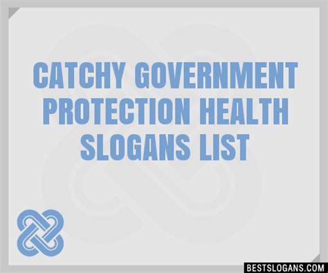 Catchy Government Protection Health Slogans Generator