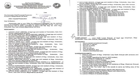 Opisyal Ng Barangay Ambolodto Sa Datu Odin Sinsuat Sa Maguindanao Del Norte Nanawagan Sa