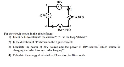 Solved 20 V o 10 V R1 10 Ω R2 10Ω For the circuit shown Chegg