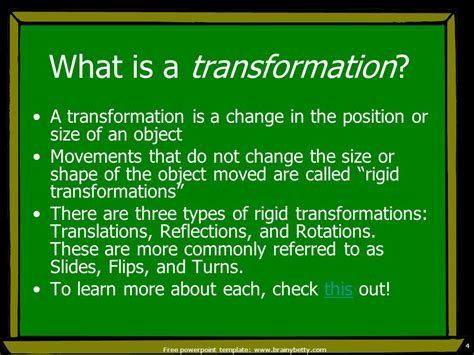 Transformations Translations Reflections And Rotations Also Known As Slides Flips And