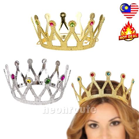 Crown Tiara Silver Gold. Party Crown for Birthday, Prom, King Queen ...