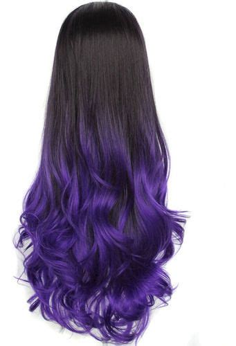 Cabelo Preto E Roxo - Cabelo Preto Roxo Onda Grande Perucas De Cabelo Humano Longo | Cabelo ...