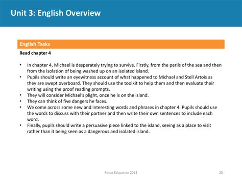 Kensuke S Kingdom Unit 3 Teaching Slides English Year 6